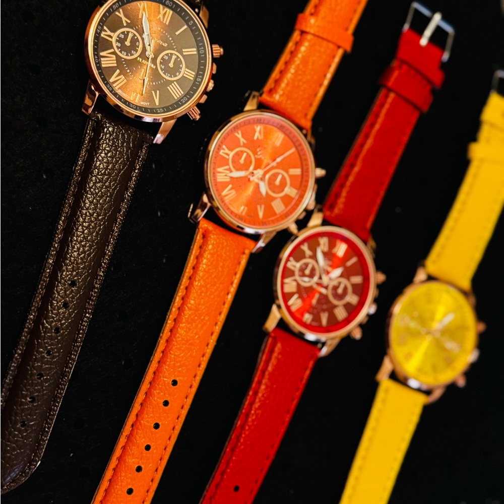 Elegant Multi-Color Women's Watch Set